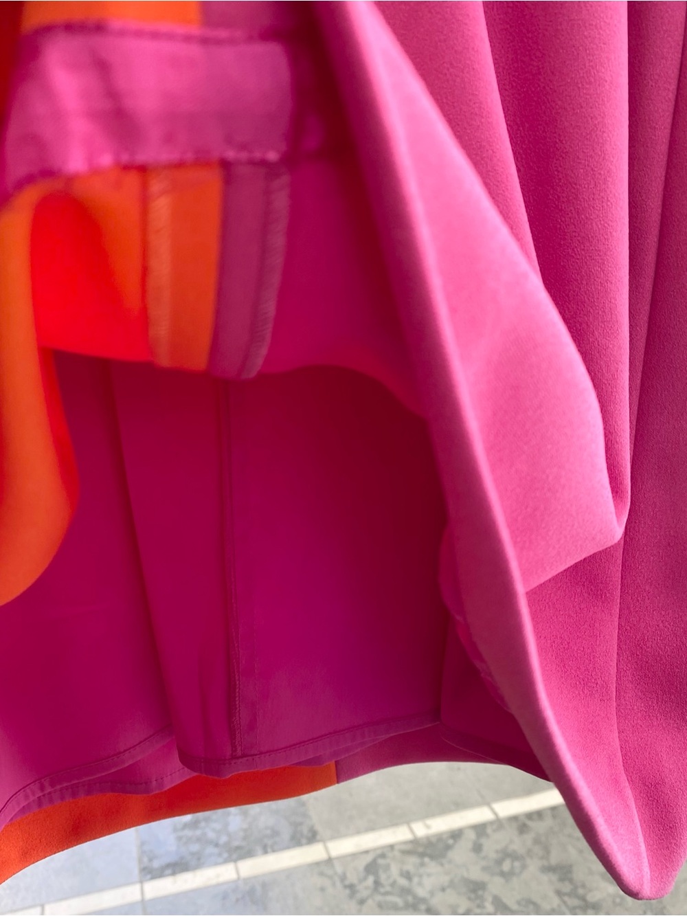 Trina Turk Magenta and Orange Colorblock Dress - Picture 4 of 5